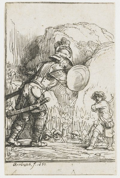 David ve Goliath by Rembrandt van Rijn