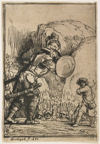 David ve Golyat, 1655 by Rembrandt van Rijn