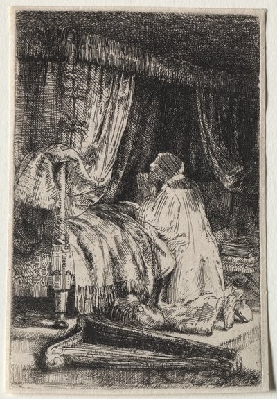 Davut dua ederken by Rembrandt van Rijn