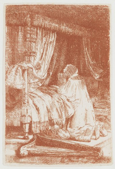 Davut dua ederken by Rembrandt van Rijn