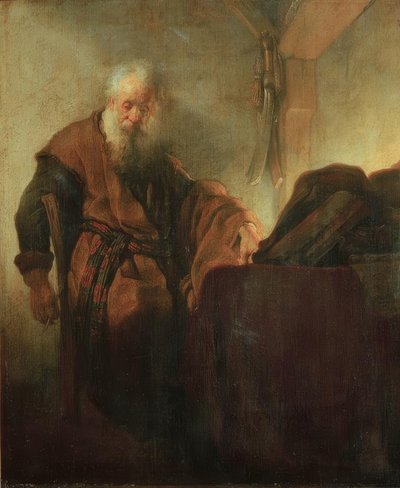 Der Apostel Paulus im Nachdenken by Rembrandt van Rijn
