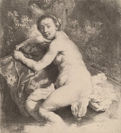 Diana Hamamda, c. 1631. by Rembrandt van Rijn