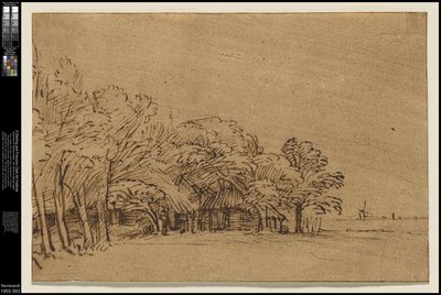 Ağaçların Altında Çiftlik, c.1650 by Rembrandt van Rijn