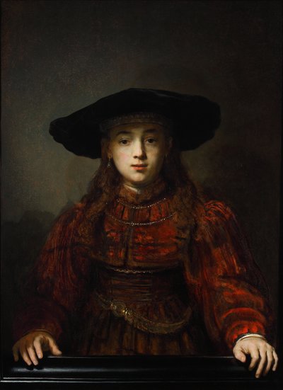 Resim Çerçevesindeki Kız, 1641 by Rembrandt van Rijn