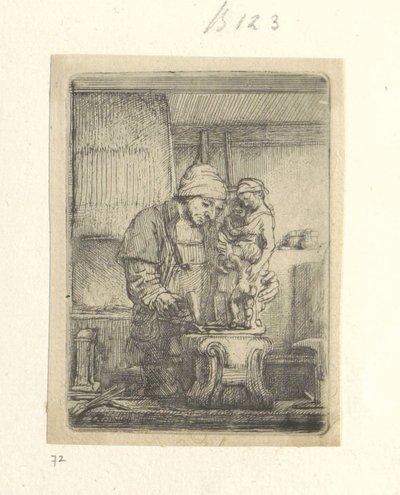 Goudsmid Seksen beş orijinal baskının toplanması (seri başlığı) by Rembrandt van Rijn