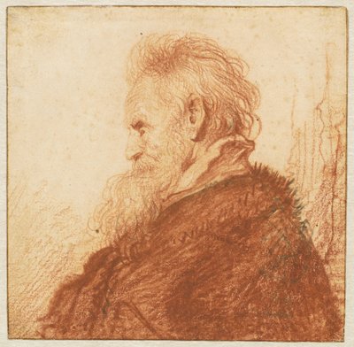 Yaşlı Bir Adamın Başı (rekto) by Rembrandt van Rijn