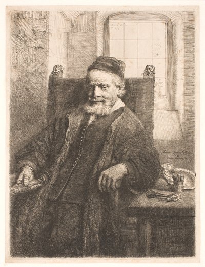 Jan Lutma, yaşlı, kuyumcu ve heykeltıraş by Rembrandt van Rijn