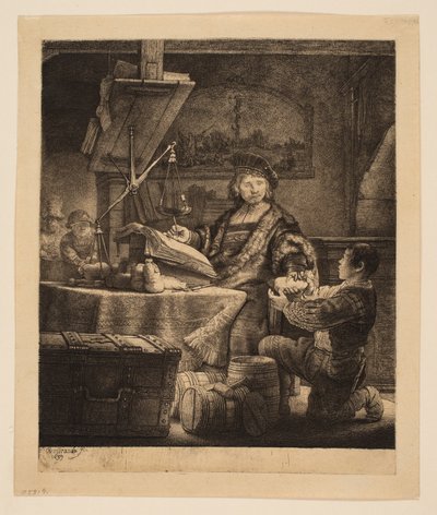 Jan Uytenbogaert, Genel Alıcı ("The Goldweighter") by Rembrandt van Rijn