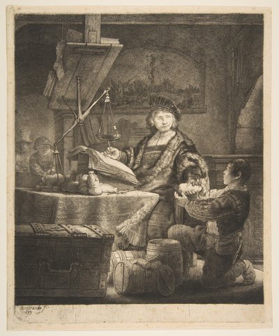 Jan Uytenbogaert Altın Kantar, 1639. by Rembrandt van Rijn