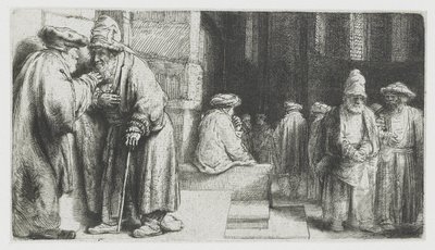 sinagogdaki Yahudiler by Rembrandt van Rijn