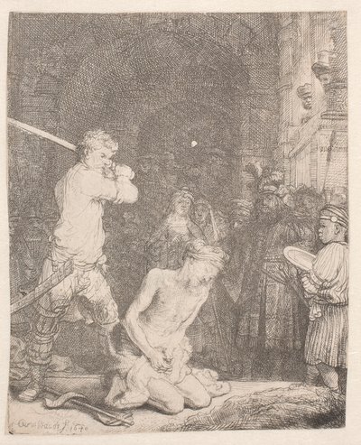 Vaftizci Yahya başı kesildi by Rembrandt van Rijn