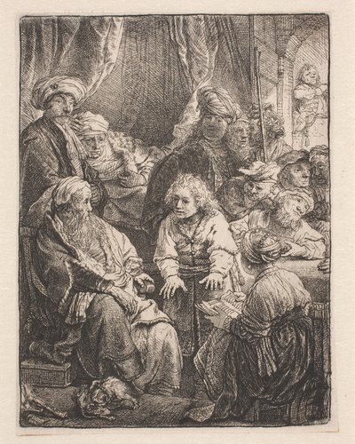 Yusuf rüyalarını anlatır by Rembrandt van Rijn