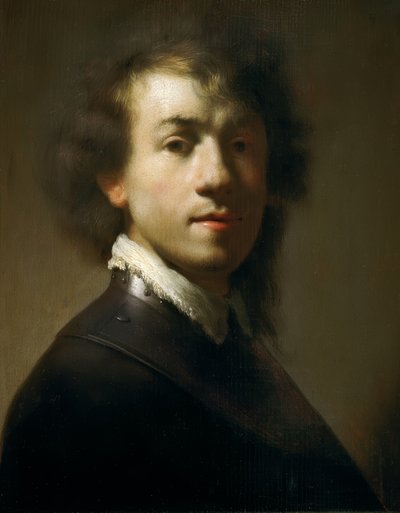 Bir savaşçı olarak genç otoportre by Rembrandt van Rijn