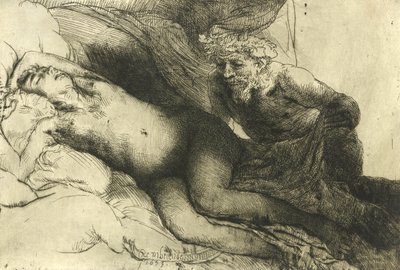 Jüpiter ve Antiope, c.1659 by Rembrandt van Rijn