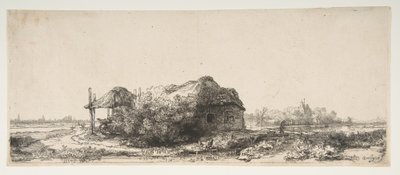 Bir Kulübe ve Haybarn ile Manzara, 1641. by Rembrandt van Rijn