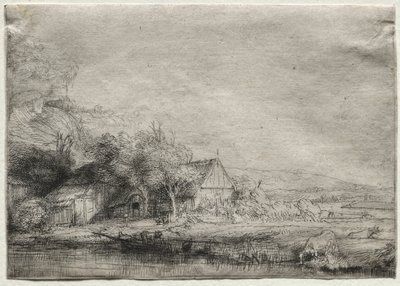 İnekli Manzara, c. 1650. by Rembrandt van Rijn