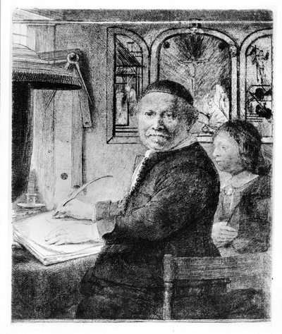 Lieven Willemsz van Coppenol, c.1658 (gravür) by Rembrandt van Rijn