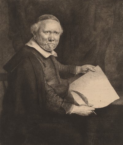 Lieven Willemsz van Coppenol: Büyük Plaka, 1658. by Rembrandt van Rijn