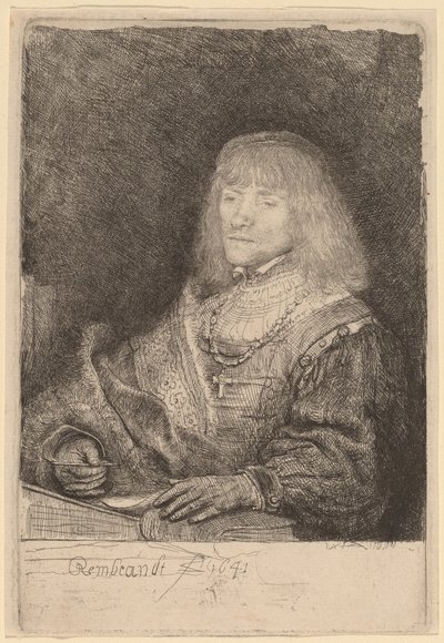 Masada Haç ve Zincir Takan Adam by Rembrandt van Rijn