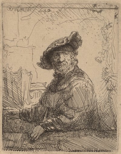Çardaktaki Adam, 1642. by Rembrandt van Rijn