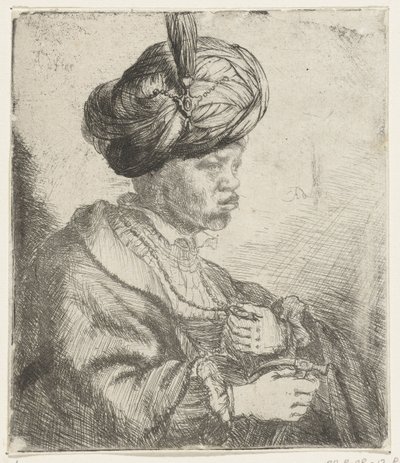 Sarıklı adam, c.1660-70 by Rembrandt van Rijn