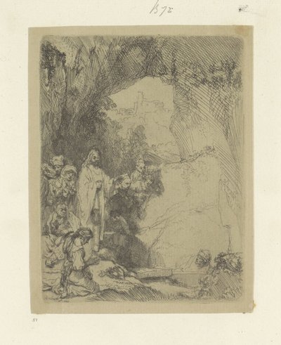 Opwekking van Lazarus: kleine plaat Seksen beş orijinal baskıdan oluşan koleksiyon (seri başlığı) by Rembrandt van Rijn