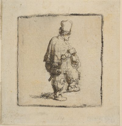 Polonyalı Kolları Katlanmış Ayakta, 1630-40. by Rembrandt van Rijn