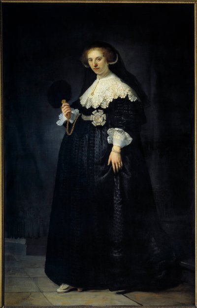 Portre en pied de Oopjen Coppit, Maertens Soolmans tarafından kadın Boyama Harmensz van Rijn dit Rembrandt tarafından (1606-1669) by Rembrandt van Rijn