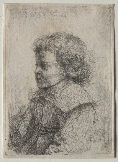 Profildeki Bir Çocuğun Portresi by Rembrandt van Rijn