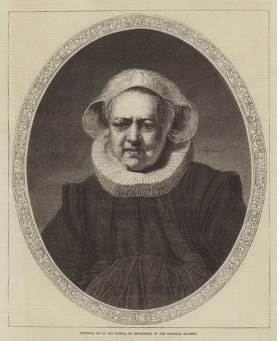 Ulusal Galeri'de Yaşlı Bir Kadının Portresi by Rembrandt van Rijn