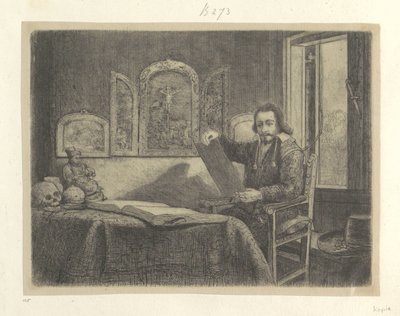 Portret van de apotheker Abraham Francen Seksen beş orijinal baskıdan oluşan koleksiyon (seri başlığı) by Rembrandt van Rijn