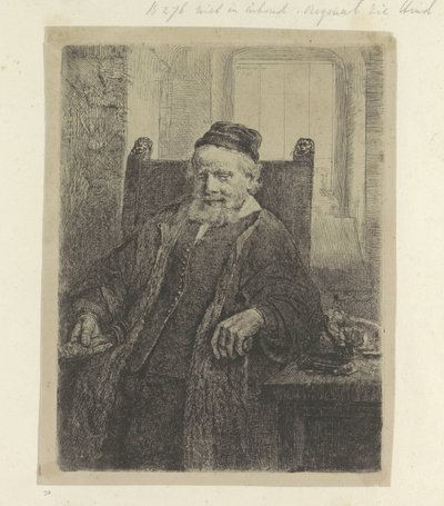 Portret van de goudsmid Jan Lutma Seksen beş orijinal baskının toplanması (seri başlığı) by Rembrandt van Rijn