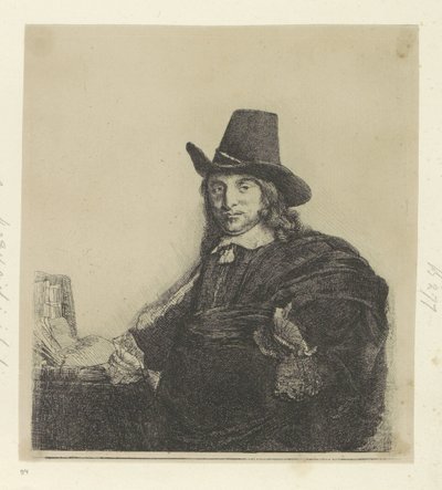 Portret van de schilder Jan Asselijn Seksen beş orijinal baskının toplanması (seri başlığı) by Rembrandt van Rijn