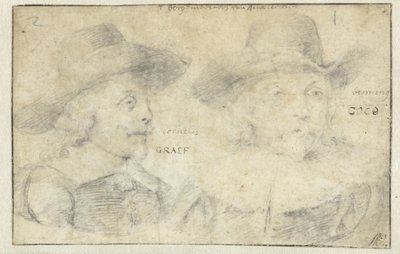 Cornelis de Graeff ve Frans Banningh Cocq'un Portreleri by Rembrandt van Rijn
