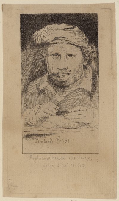 Mariette koleksiyonunda Rembrandt 1645 kendi portresi by Rembrandt van Rijn