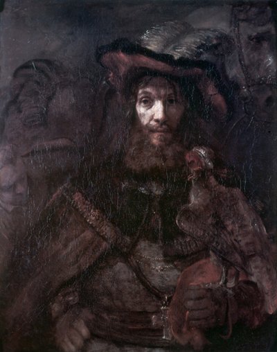 Bir şahin ile binici by Rembrandt van Rijn