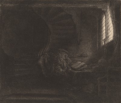Karanlık Odada Aziz Jerome, 1642. by Rembrandt van Rijn