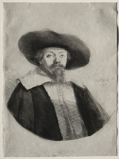 Samuel Manasseh Ben İsrail, 1636. by Rembrandt van Rijn