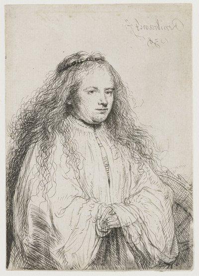 Saskia İskenderiye Aziz Catherine olarak ('küçük Yahudi gelin') by Rembrandt van Rijn