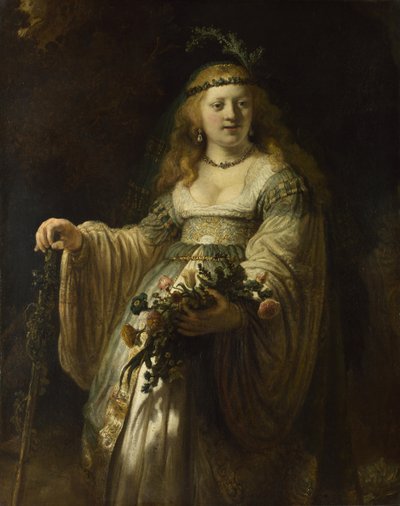 Arcadian Kostümlü Saskia van Uylenburgh, 1635 by Rembrandt van Rijn