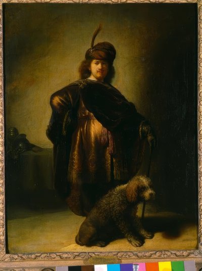 Oryantal kostümlü otoportre by Rembrandt van Rijn