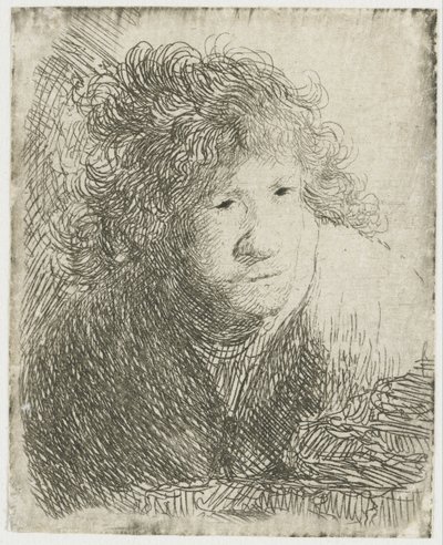 Otoportre, Öne Eğilme, Dinleme, 1628. by Rembrandt van Rijn