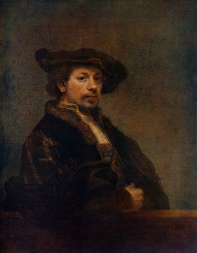 34, 1640, 1912 Yaşında Otoportre. by Rembrandt van Rijn