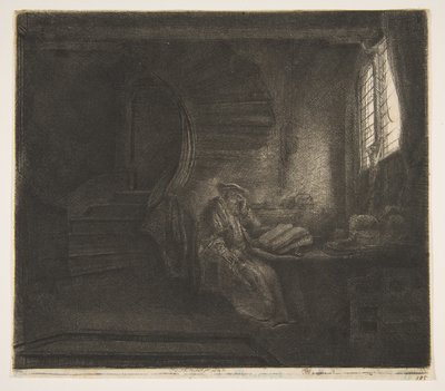 Karanlık Odada Aziz Jerome, 1642. by Rembrandt van Rijn