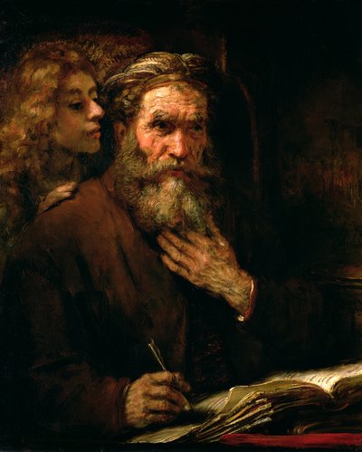 Aziz Matta ve Melek, 1655-60 by Rembrandt van Rijn