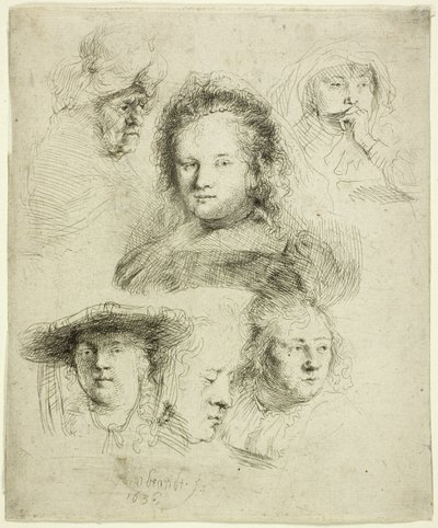 Saskia Başkanı ve Diğerlerinin Çalışmaları by Rembrandt van Rijn