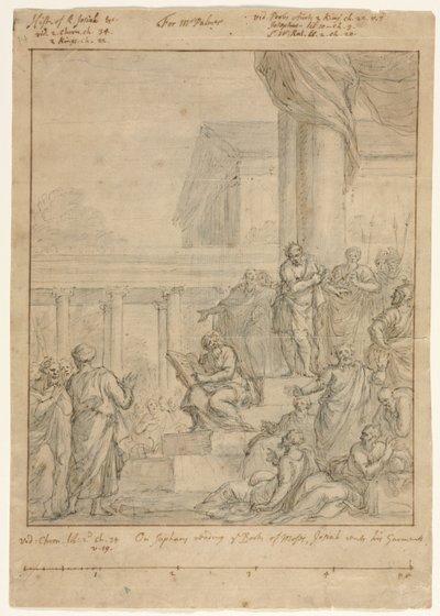 Giysilerini Yıkan Kral Josiah için Çalışma by Rembrandt van Rijn