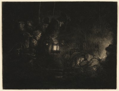 Çobanların Hayranlığı: Bir Gece Parçası by Rembrandt van Rijn