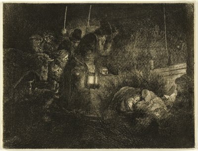 Çobanların Hayranlığı: Bir Gece Parçası by Rembrandt van Rijn