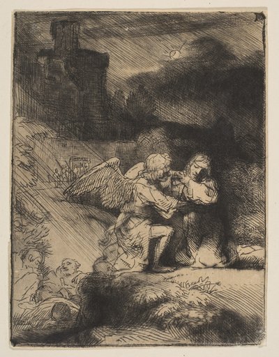 Bahçedeki Acı, ca. 1652. by Rembrandt van Rijn
